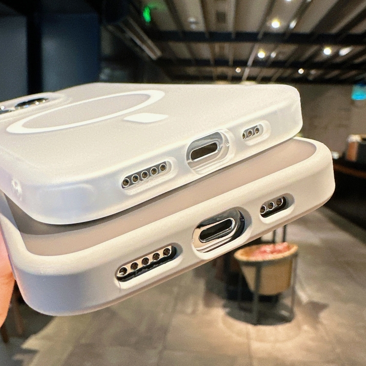 Für iPhone 17 Pro Max Transparente TPU Hybrid PC Magsafe Handyhülle (Weiß)