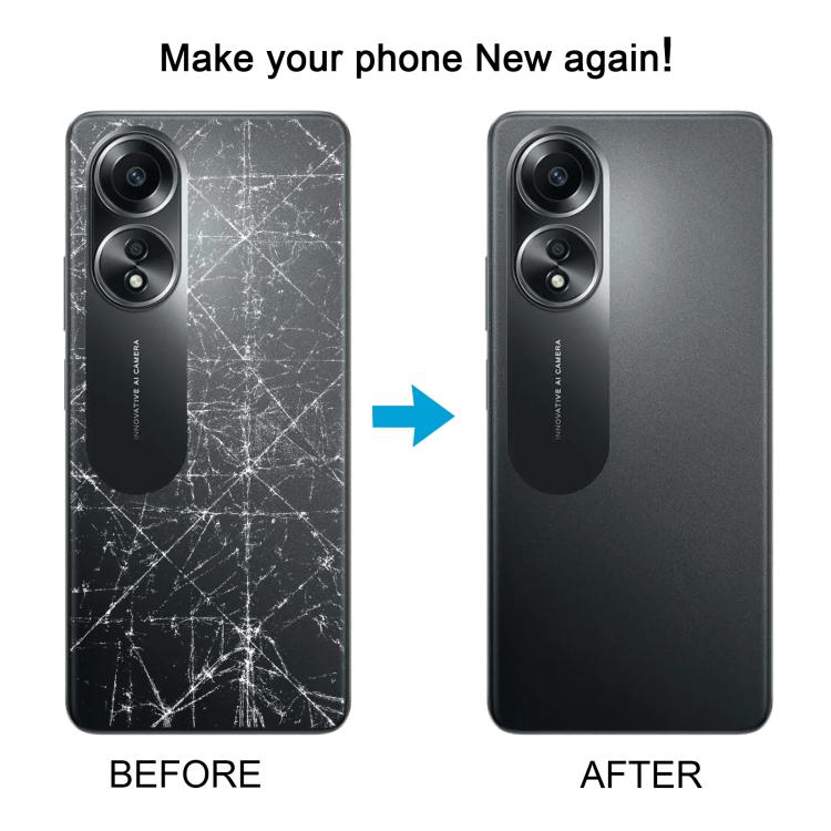 Für OPPO A58 4G CPH2529 Original-Rückabdeckung mit Kameraobjektivabdeckung (Schwarz)