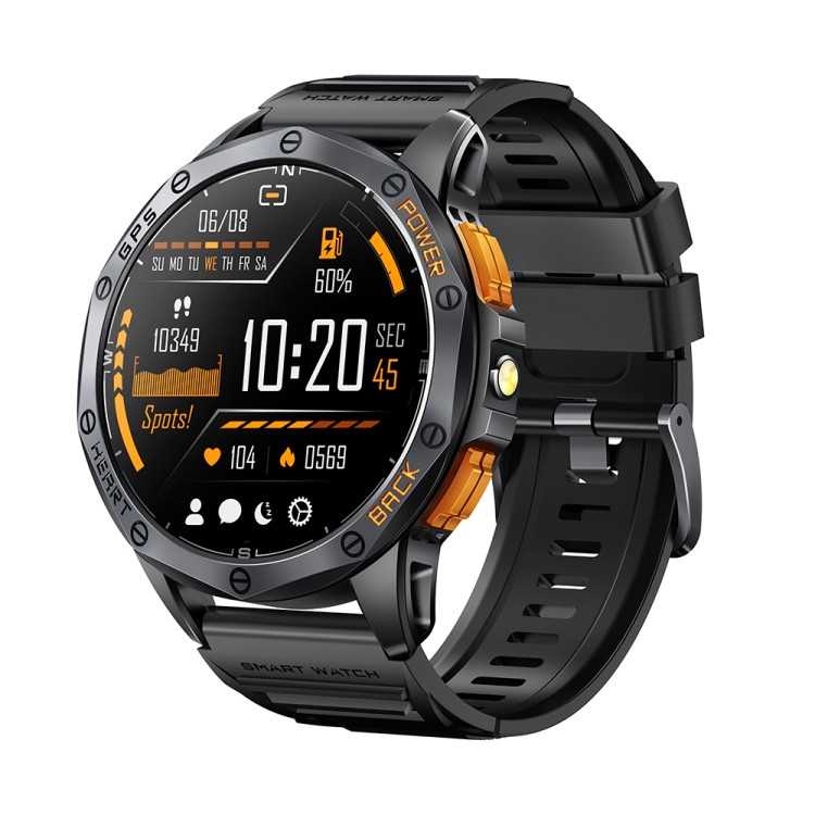 LEMFO K67 1,43-Zoll-AMOLED-Bildschirm GPS-Sport-Smartwatch, unterstützt Bluetooth-Anrufe/Gesundheitsüberwachung (schwarz)