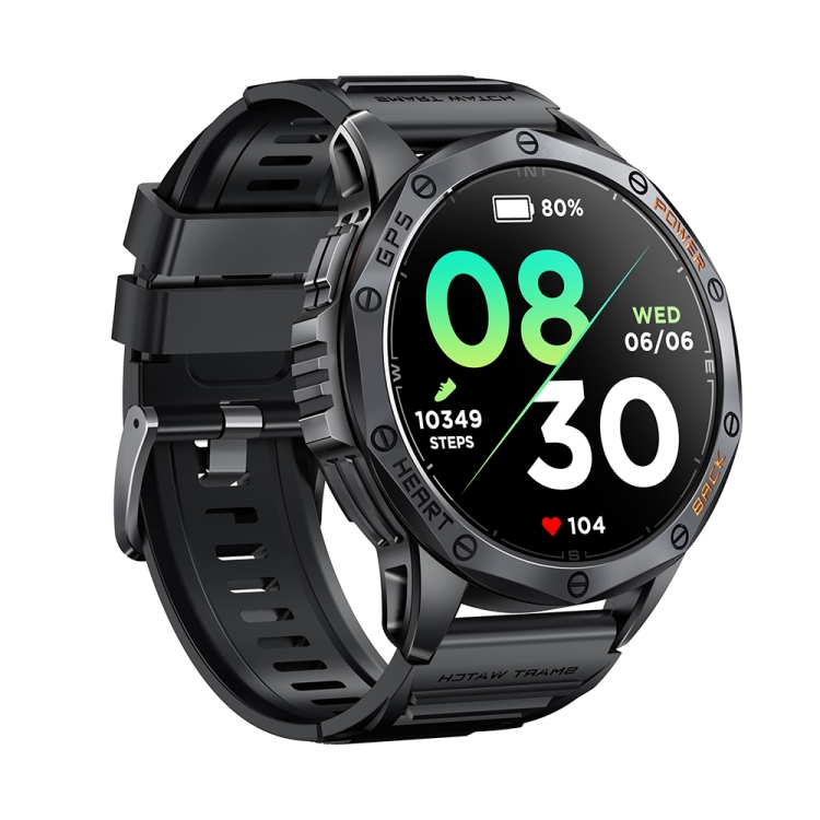 LEMFO K67 1,43-Zoll-AMOLED-Bildschirm GPS-Sport-Smartwatch, unterstützt Bluetooth-Anrufe/Gesundheitsüberwachung (schwarz)