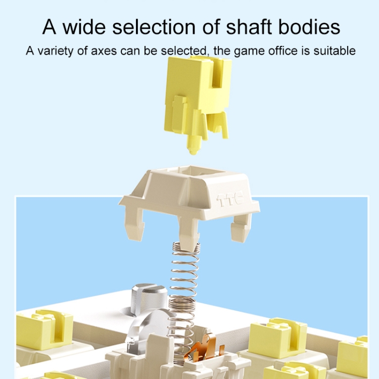 AULA F75 80 Tasten, kabelgebunden/2,4 G/Bluetooth, drei Modelle, individuelle mechanische RGB-Tastatur (Gletscherblau)