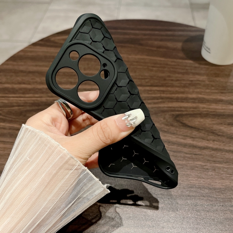 Für iPhone 11 Honeycomb Cooling TPU-Telefonhülle (Schwarz)